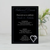 Blume Herz und Rose Probe Abendessen Folieneinladung (Stehend vorne)