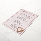 Blume Herz und Rose Probe Abendessen Folieneinladung (Gedreht)