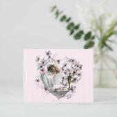 Blume Herz Valentine Feiertagspostkarte (Stehend Vorderseite)