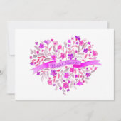 Blume Herzbukett Blume Brautparty lädt ein Einladung (Vorderseite)