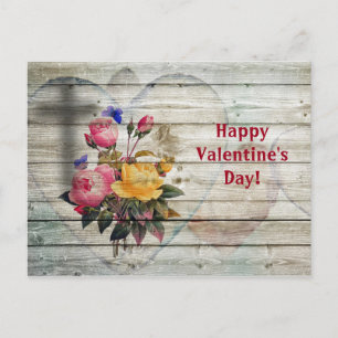Blume Herzens Valentinstag Postkarte