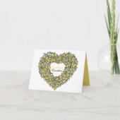 Blume Herzgelbe Tuilp Kunst Grandma Muttertag Karte (Vorderseite)