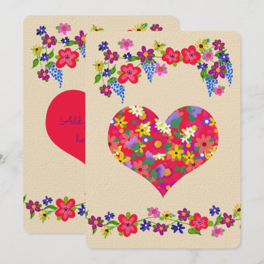 Blume Herzgestalt Valentinstag (Vorne/Hinten)