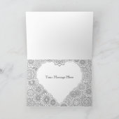 Blume Herzkarte: Personalisierte Erwachsenenfärbun Karte (Innenseite)