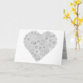 Blume Herzkarte: Personalisierte Erwachsenenfärbun Karte (Gelbe Blume)