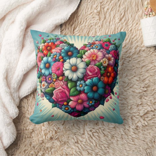 Blume Herzkissen! Kissen (Decke)