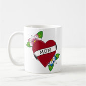 Blume Herzliche Mama Tattoo Kaffeetasse (Links)