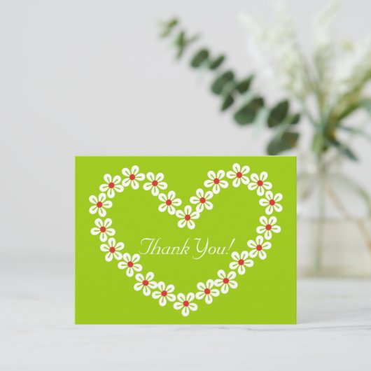 Blume Herzlichen Dank Postkarten (Stehend Vorderseite)
