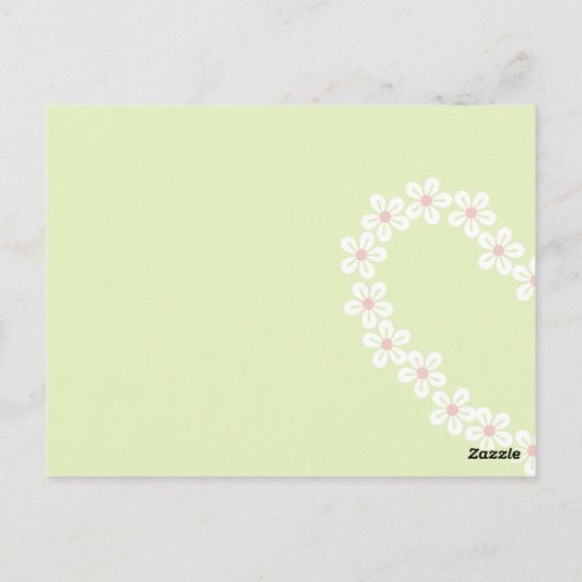 Blume Herzlichen Dank Postkarten (Rückseite)