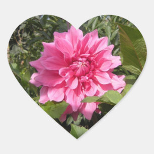 Blume Herzsticker Herz-Aufkleber