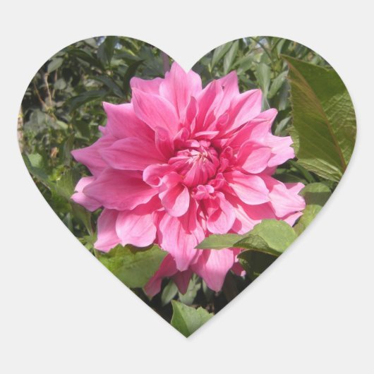 Blume Herzsticker Herz-Aufkleber (Vorderseite)