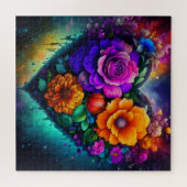 Blume Herztod | hell und farbenfroh Puzzle (Horizontal)