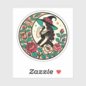 Blume Hexe Aufkleber (Blatt)