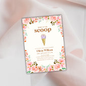 Blume Hier ist die Scoop Ice Cream Baby Dusche Einladung