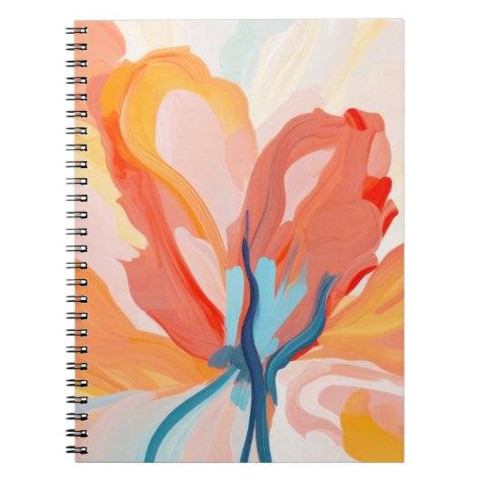 Blume Hintergrund abstrakte Malerei Notizblock (Vorderseite)