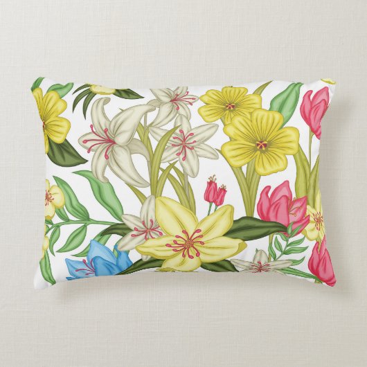 Blume Hintergrund Akzent Pillow Dekokissen (Vorderseite)