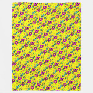 Blume-Hintergrund Cartoon-Design Fleecedecke