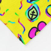 Blume-Hintergrund Cartoon-Design Fleecedecke (Ecke)