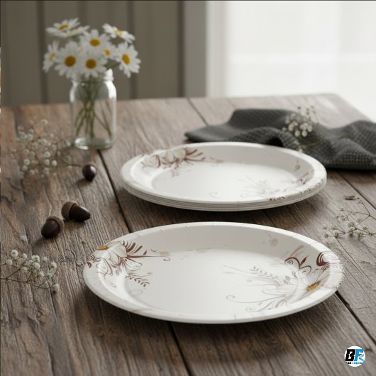 Blume Hintergrund Elegant Minimalistisch Pappteller