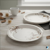 Blume Hintergrund Elegant Minimalistisch Pappteller