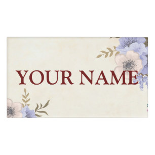Blume-Hintergrund - Individualisieren Sie Ihre eig Namenschild