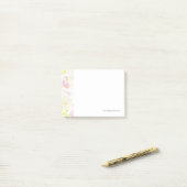 Blume-Hintergrund, Textur Post-it Klebezettel (Auf Schreibtisch)