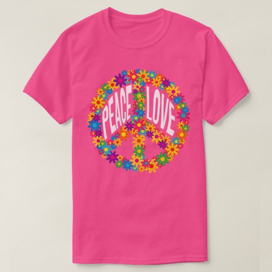Blume Hippie Peace Sign T-Shirt (Design vorne)