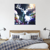 Blume Hirsch 2 Leinwanddruck (Insitu (Schlafzimmer))