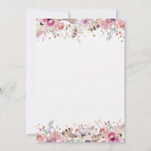 Blume & Hirschantler Einladungen zur Bridal-Dusche (Rückseite)