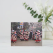 Blume Hmong auf dem Markt Postkarte (Stehend Vorderseite)