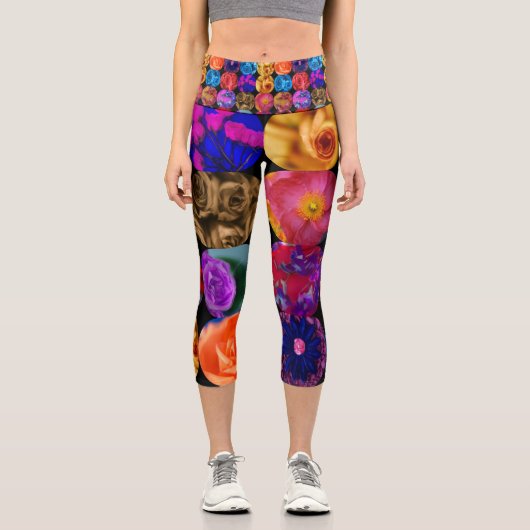 Blume Hochwaisted Capris (Vorderseite)