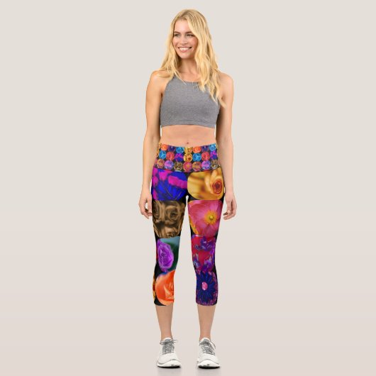 Blume Hochwaisted Capris (Vorderseite)