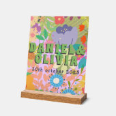 Blume Hochzeit Acrylschild (Winkel)