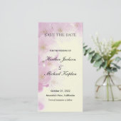 Blume Hochzeit Beruflich Minimalistisch Save The Date (Stehend Vorderseite)