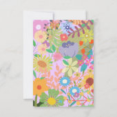 Blume Hochzeit Dankeskarte (Rückseite)