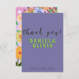 Blume Hochzeit Dankeskarte