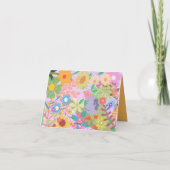 Blume Hochzeit Dankeskarte (Rückseite)