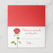 Blume Hochzeit der Rote Rose Florenz Rose Botanisc Platzkarte (Außenseite Aufgefaltet)