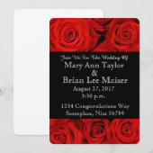 Blume Hochzeit Einladungen Rote Rose Blume (Vorne/Hinten)