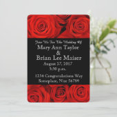 Blume Hochzeit Einladungen Rote Rose Blume (Stehend Vorderseite)