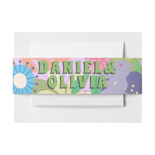 Blume Hochzeit Einladungsbanderole (Vorderseite Beispiel)