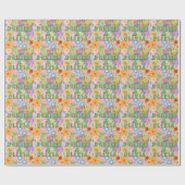 Blume Hochzeit Geschenkpapier (Flach)