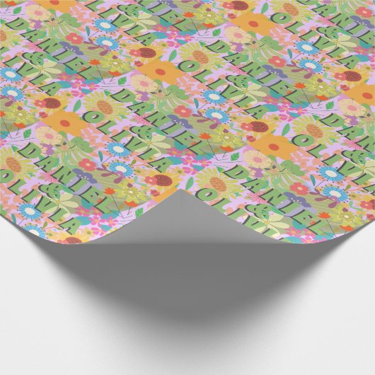 Blume Hochzeit Geschenkpapier (Ecke)