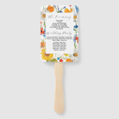 Blume Hochzeit Hand Fan Sommer Florals Programm Fächer (Rückseite)