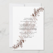 Blume Hochzeit in Rosa Einladung (Vorderseite)