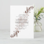 Blume Hochzeit in Rosa Einladung (Stehend Vorderseite)