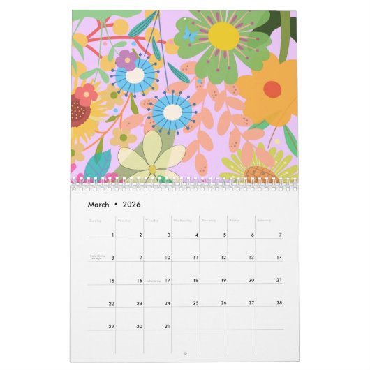 Blume Hochzeit Kalender (Mär 2026)