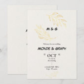 Blume Hochzeit Kunst Einladung (Vorne/Hinten)