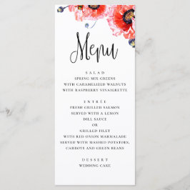 Blume. Hochzeit mit Blumen Menükarte