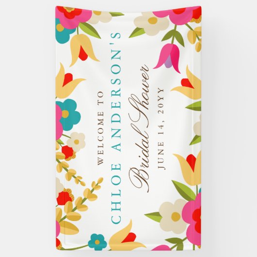 Blume Hochzeit oder Party Banner (Vertikal)